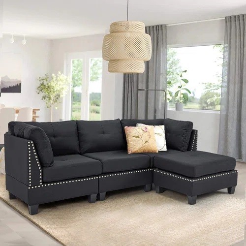 638 - A Classic Living two section upholstered corner sofa RRP £699. Supplied in four boxes and requires a... 