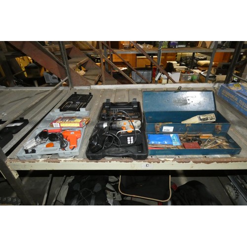 2100 - A quantity of various hand and power tools. Not practical to list in detail so please view or see ph... 