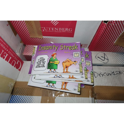 2086 - 1 pallet containing a large quantity of various novelty cartoon books (Odd Streak, Insanity Streak e... 