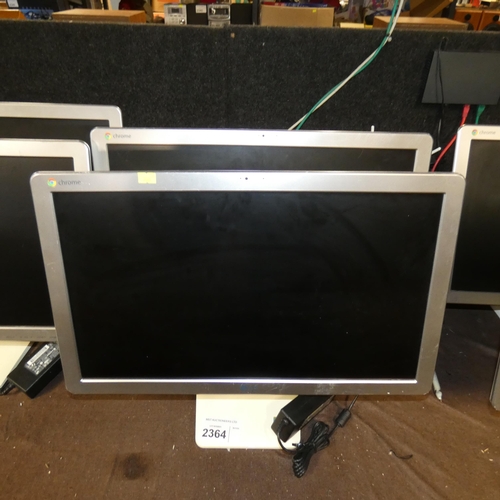 2364 - 2 x Lg 22 inch chrome monitors, the chrome system has been powerwashed and will not connect to the i... 