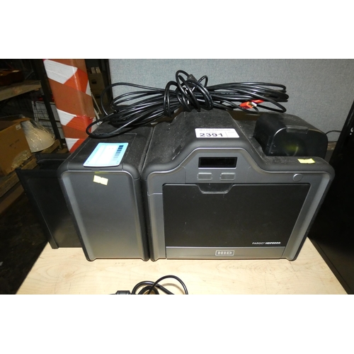 2391 - An identity card printer by HID type Fargo ADP5000, comes with power adapter and usb cable - trade. ... 