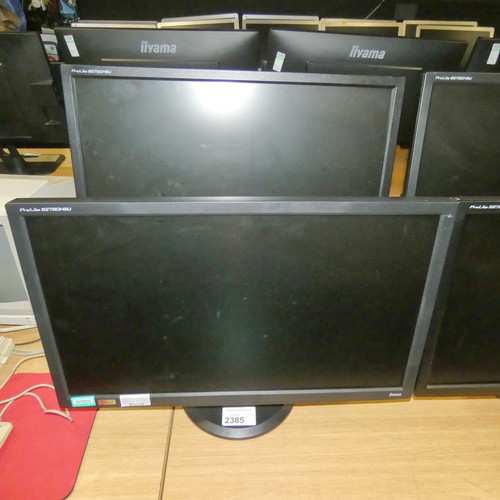 2385 - 2 x 27 inch computer monitors by iiYama type Prolite B2780HSU - trade. Tested Working