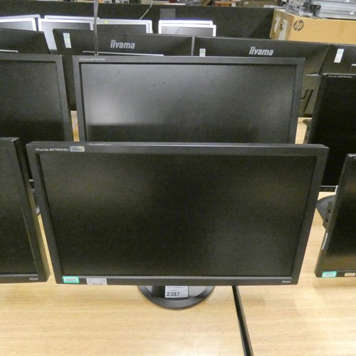 2387 - 2 x 27 inch computer monitors by iiYama type Prolite B2780HSU - trade. Tested Working