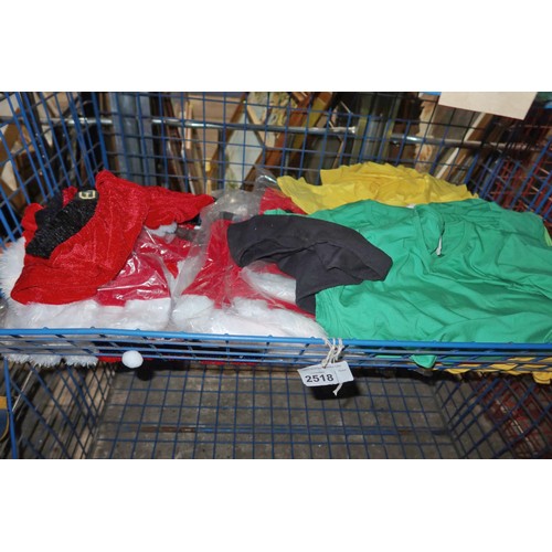 2518 - A quantity of size XS T-shirts by Fruit Of The Loom & Santa short sets, contents of 1 basket, basket... 