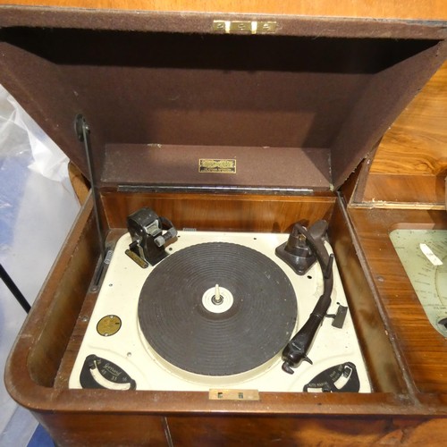 3385 - A vintage walnut cased Dynatron Radiogram Model 