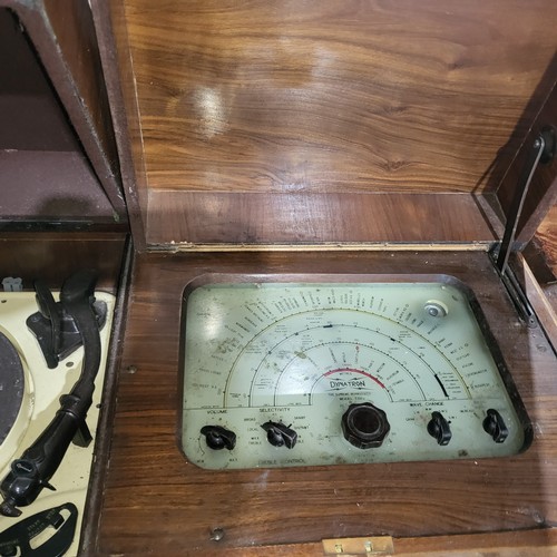 3385 - A vintage walnut cased Dynatron Radiogram Model 