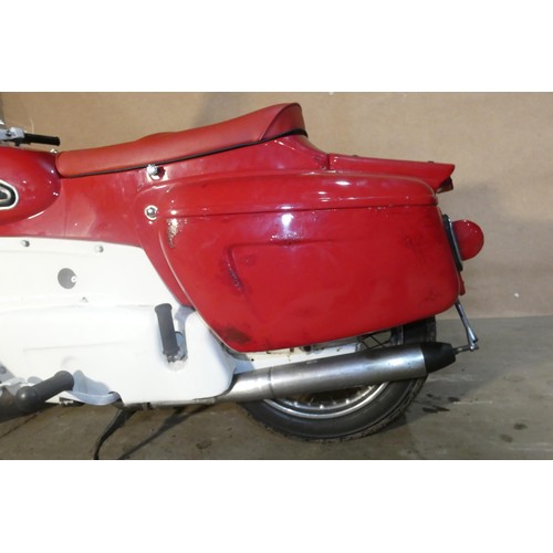 204 - Ariel Leader 250cc twin 2 stroke motorcycle in Red, Reg 944 TYD,  1st reg 12/06/1963, Engine no T323... 