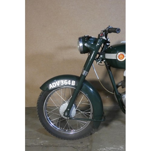 205 - Francis Barnett 197cc single cylinder 2 stroke Motorcycle in Green, Reg ADV 364B, 01/09/1964, MoT ex... 