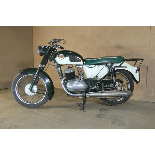 206 - Francis Barnett  250cc 2T twin 2 stroke, in Green and White, Reg LCL 716A 31/12/1963, MoT exempt, Mi... 