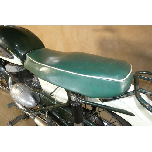 206 - Francis Barnett  250cc 2T twin 2 stroke, in Green and White, Reg LCL 716A 31/12/1963, MoT exempt, Mi... 