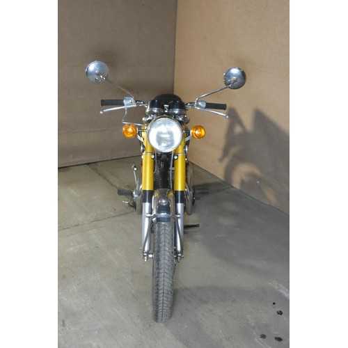 209 - Honda 250 twin Motorcycle in Gold, Reg HMT 46K, 08/09/1971, Vin 4010789, MoT exempt, Mileage 11, 363... 