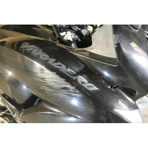 215 - Honda Varadero XL 125 V-9 motorcycle , black, Reg LO10 XLX, 31/07/2010, MoT to 17/08/2024, Mileage 3... 