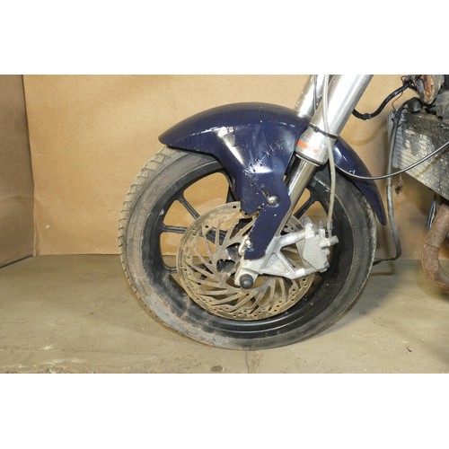 216 - Derbi GPR 50 motorcycle, spares or repair, incomplete, does not start run, or drive.  black, Reg: BV... 