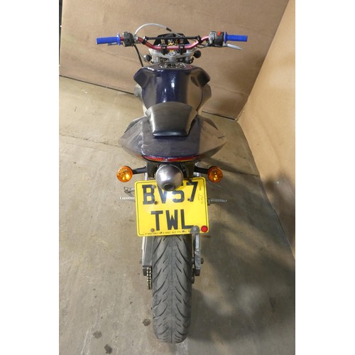 216 - Derbi GPR 50 motorcycle, spares or repair, incomplete, does not start run, or drive.  black, Reg: BV... 