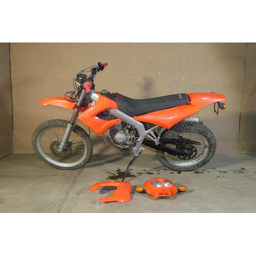 217 - Enduro motorcycle, no make or model visible, spares or repair, does not start run or drive
Registrat... 