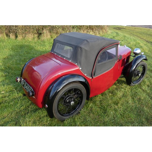 152 - Austin 7 Type 65 Sports 1934, reg WP 6465, originally registered 18/06/1934, Re-registered 22/05/197... 