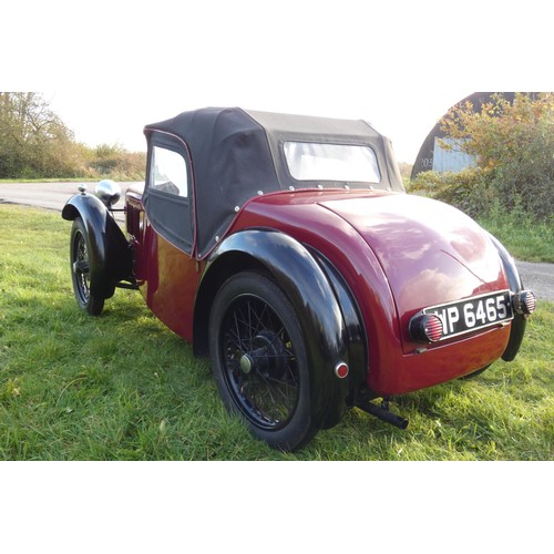 152 - Austin 7 Type 65 Sports 1934, reg WP 6465, originally registered 18/06/1934, Re-registered 22/05/197... 