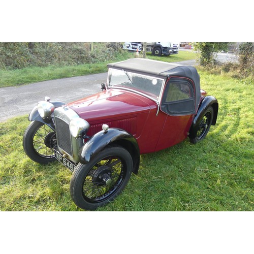 152 - Austin 7 Type 65 Sports 1934, reg WP 6465, originally registered 18/06/1934, Re-registered 22/05/197... 