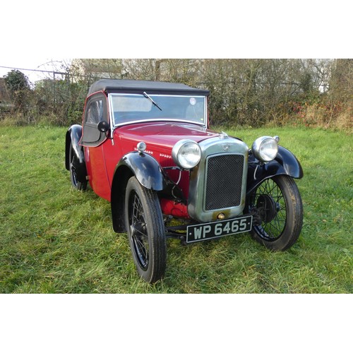 152 - Austin 7 Type 65 Sports 1934, reg WP 6465, originally registered 18/06/1934, Re-registered 22/05/197... 