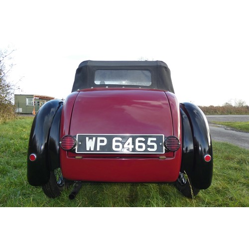 152 - Austin 7 Type 65 Sports 1934, reg WP 6465, originally registered 18/06/1934, Re-registered 22/05/197... 