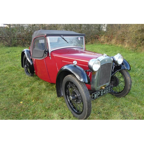 152 - Austin 7 Type 65 Sports 1934, reg WP 6465, originally registered 18/06/1934, Re-registered 22/05/197... 