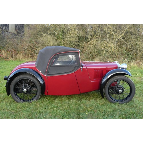 152 - Austin 7 Type 65 Sports 1934, reg WP 6465, originally registered 18/06/1934, Re-registered 22/05/197... 