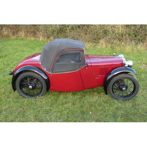 152 - Austin 7 Type 65 Sports 1934, reg WP 6465, originally registered 18/06/1934, Re-registered 22/05/197... 