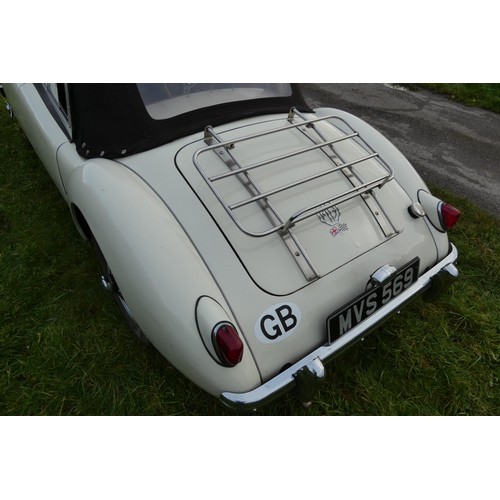 153 - MGA 2 Seater sports convertible 1955. Reg No. MVS 569, Declared manufactured in 1955, 1st registered... 