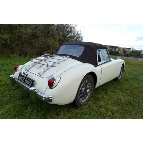 153 - MGA 2 Seater sports convertible 1955. Reg No. MVS 569, Declared manufactured in 1955, 1st registered... 