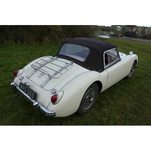 153 - MGA 2 Seater sports convertible 1955. Reg No. MVS 569, Declared manufactured in 1955, 1st registered... 