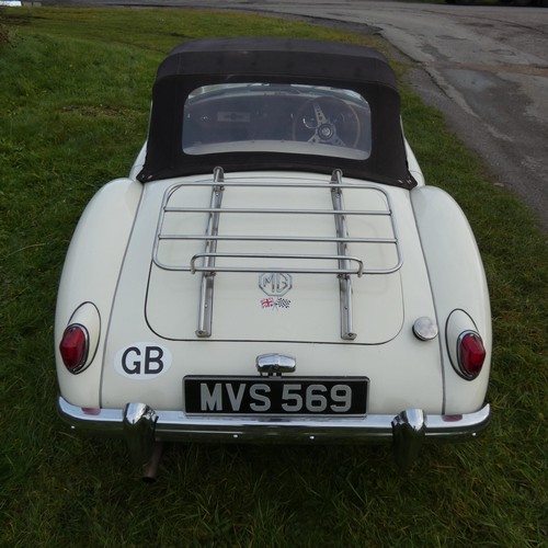 153 - MGA 2 Seater sports convertible 1955. Reg No. MVS 569, Declared manufactured in 1955, 1st registered... 