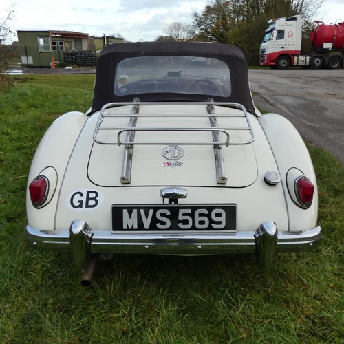 153 - MGA 2 Seater sports convertible 1955. Reg No. MVS 569, Declared manufactured in 1955, 1st registered... 