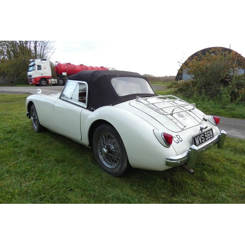 153 - MGA 2 Seater sports convertible 1955. Reg No. MVS 569, Declared manufactured in 1955, 1st registered... 