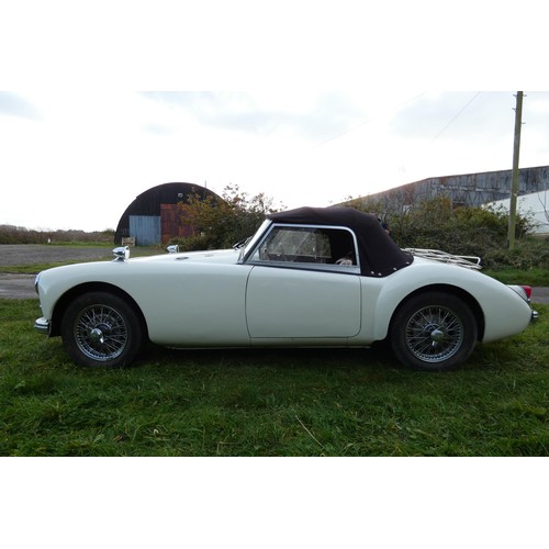 153 - MGA 2 Seater sports convertible 1955. Reg No. MVS 569, Declared manufactured in 1955, 1st registered... 