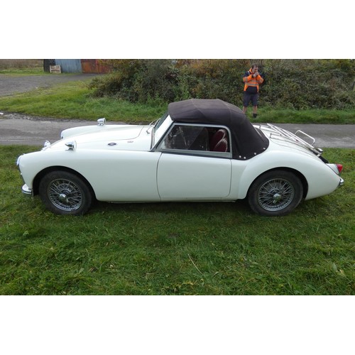 153 - MGA 2 Seater sports convertible 1955. Reg No. MVS 569, Declared manufactured in 1955, 1st registered... 