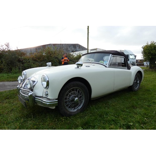 153 - MGA 2 Seater sports convertible 1955. Reg No. MVS 569, Declared manufactured in 1955, 1st registered... 