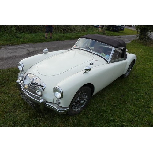 153 - MGA 2 Seater sports convertible 1955. Reg No. MVS 569, Declared manufactured in 1955, 1st registered... 