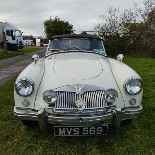 153 - MGA 2 Seater sports convertible 1955. Reg No. MVS 569, Declared manufactured in 1955, 1st registered... 