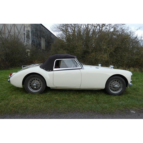 153 - MGA 2 Seater sports convertible 1955. Reg No. MVS 569, Declared manufactured in 1955, 1st registered... 