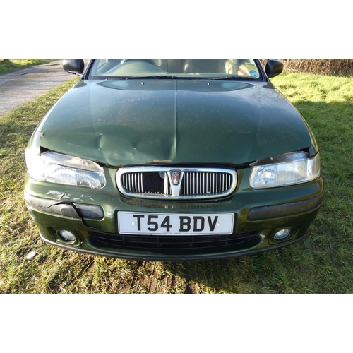 160 - Rover 416 4 dr Saloon Green,  Reg T54 BDV, 1st reg: 10/03/1999, 5 speed Automatic., 1590cc Petrol, M... 