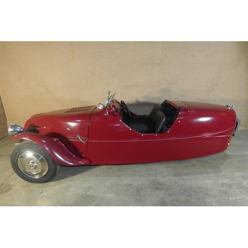 159 - Lomax three wheeled sports tricycle. 2 seater, based on a Citroen 2 CV. REg JPN 116L , 1st reg 10/05... 