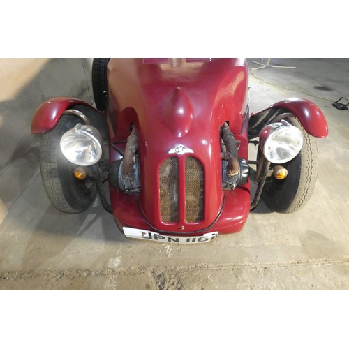 159 - Lomax three wheeled sports tricycle. 2 seater, based on a Citroen 2 CV. REg JPN 116L , 1st reg 10/05... 