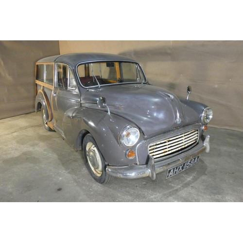 158 - Morris Minor Countryman Estate , brown,  Reg: AHX 158A, 1st reg 13/03/1963, 4 spd manual  gearbox, 1... 