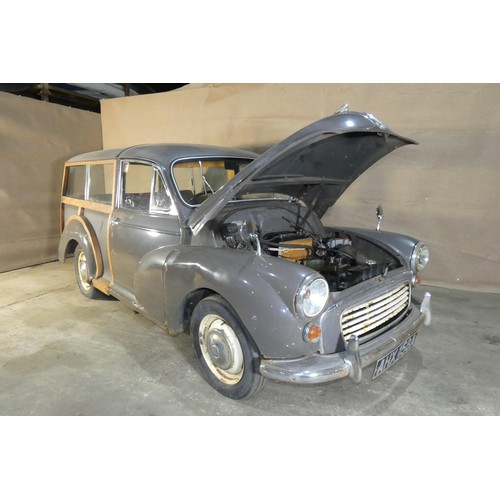 158 - Morris Minor Countryman Estate , brown,  Reg: AHX 158A, 1st reg 13/03/1963, 4 spd manual  gearbox, 1... 