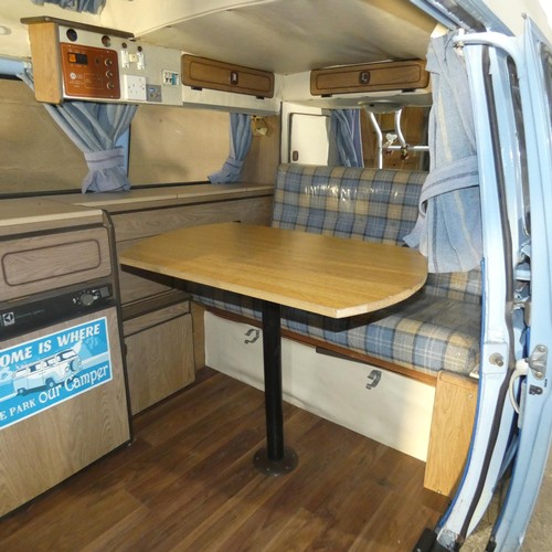 155 - Volkswagen Caravelle Motor Caravan, Karisma Conversion, Lux 2 berth Hi-top, light Blue , Reg. C37 OR... 