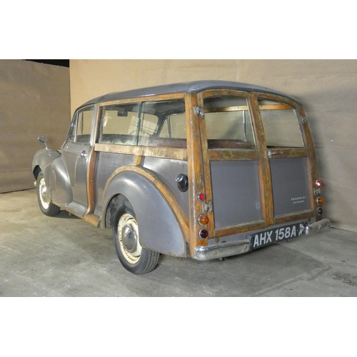 158 - Morris Minor Countryman Estate , brown,  Reg: AHX 158A, 1st reg 13/03/1963, 4 spd manual  gearbox, 1... 