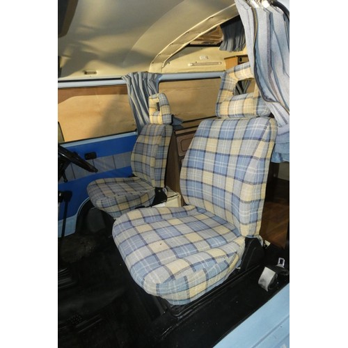 155 - Volkswagen Caravelle Motor Caravan, Karisma Conversion, Lux 2 berth Hi-top, light Blue , Reg. C37 OR... 