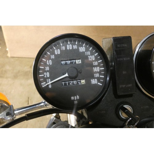 208 - Kawasaki Z900 A4  Motorcycle, Reg OKH 454P, 1st reg 16/07/1976 . Starts and runs. Colour Brown, MoT ... 