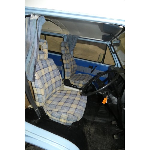 155 - Volkswagen Caravelle Motor Caravan, Karisma Conversion, Lux 2 berth Hi-top, light Blue , Reg. C37 OR... 