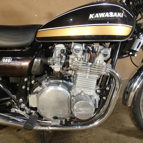 208 - Kawasaki Z900 A4  Motorcycle, Reg OKH 454P, 1st reg 16/07/1976 . Starts and runs. Colour Brown, MoT ... 